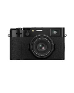 Black Fujifilm X100 VI Premium Compact Digital Camera with 23mm F2 lens front view