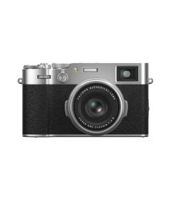 Silver Fujifilm X100 VI Premium Compact Digital Camera with 23mm F2 lens front view