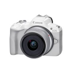 Canon EOS R50 & RF-S 18-45mm F4.5-6.3 IS STM Lens - White
