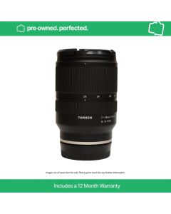Pre-Owned Tamron 17-28mm F2.8 Di III RXD Lens - Sony E Mount - topside upright 