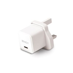 Lindy 20W USB Type-C PD Charger - rear slant 