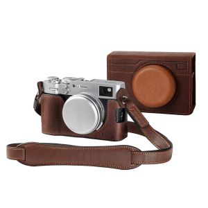 SmallRig Leather Case Kit for Fujifilm X100VI (4558) - attachment examples half and fully closed