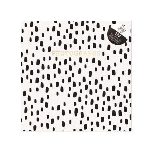 Black Dots Photo Album - 200 6x4 - front straight 