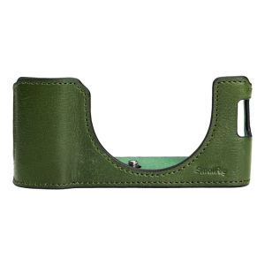 SmallRig Fujifilm X100VI Leather Half Case Kit - Green (4701) - lower part front 
