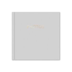 5013922075969 Plain Grey Photo Album - 200 6x4 - front straight 