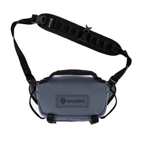 Wandrd Rogue Sling 3L - Aegean Blue - front with strap up
