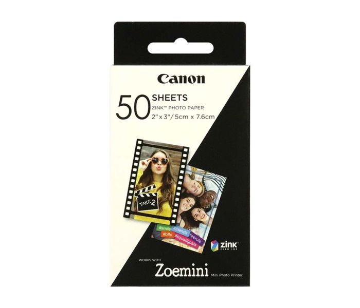 canon zoemini zink photo paper pack of 50 sheets