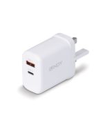Lindy 65W USB-C & A GaN Charger - rear slant 