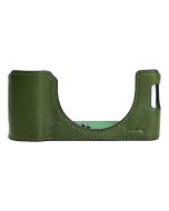 SmallRig Fujifilm X100VI Leather Half Case Kit - Green (4701) - lower part front 
