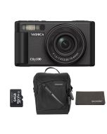 Yashica City 100 Digital Compact Camera - Black - ProMaster Kit