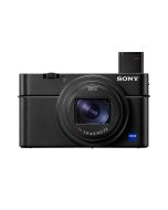 Sony Cybershot RX100 VIIA Compact Digital Camera - front straight with EVF up