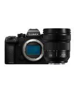 Panasonic Lumix S1R II & Lumix S 24-60mm F2.8 Lens - camera front straight with lens upright 