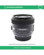 Pre-Owned Sigma 30mm F1.4 DC HSM | A - Nikon F-Mount Lens