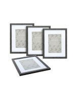 Kenro Gift Box Set of 4 Charcoal 8x10" Mat 7x5” Frames 