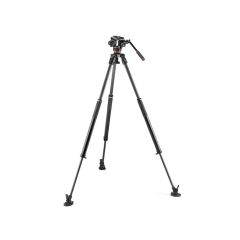 Manfrotto 504X Fluid Video Head with 635 Fast Single Carbon Leg Tripod