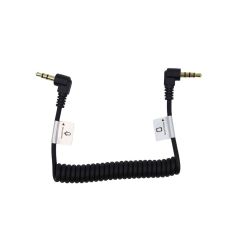 ProMaster Cable 3.5mm TRRS Male Right Angle - 3.5mm TRS Male Right Angle (216mm Coiled)