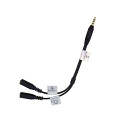 ProMaster Cable 3.5mm TRRS Male - Dual 3.5mm Female (229mm Straight Splitter)