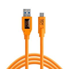 Tether Tools TetherPro USB 3.0 to USB-C 15' (4.6m) High-Visibility Orange