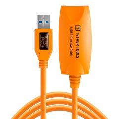 Tether Tools TetherPro USB 3.0 to USB Female Active Extension 16' (5m) High-Visibility Orange