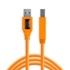 Tether Tools TetherPro USB 3.0 to Male B 15' (4.6m) High-Visibility Orange