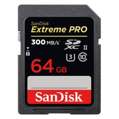SanDisk Extreme PRO 64GB 300MB/s UHS-II SDXC Memory Card