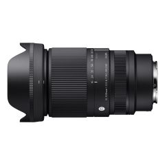 Sigma 16-300mm F3.5-6.7 DC OS | C - Sony E-Mount Lens - topside horizontal with hood attached