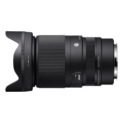 Sigma 16-300mm F3.5-6.7 DC OS | C - L-Mount Lens - switch side horizontal with hood attached 