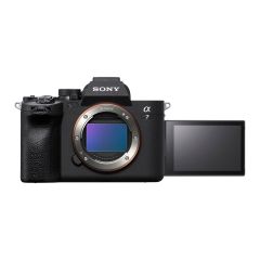 Sony Alpha 7 IV Full-Frame Mirrorless Camera Body front with screen flipped