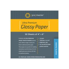 ProMaster Inkjet Ultra-Premium Glossy Paper 4x6" - 50 Sheets - FRONT LABEL 