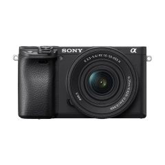 Sony Alpha 6400A & E PZ 16-50mm F3.5-5.6 OSS II Lens - Black - front straight with new E 16-50 II Lens - update Jan 2025