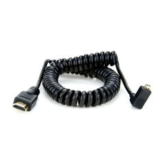 Atomos Right-Angle Micro to Full HDMI Coiled Cable (50-65cm)