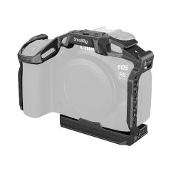 SmallRig 'Black Mamba' Camera Cage for Canon OES R6 Mark II (4161) - front slant attachment example 