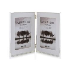 Kenro Frame Avenue Twin 8x6" with Mat 6x4" (Silver) - Portrait