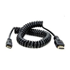 Atomos Mini HDMI to Full HDMI Coiled Cable (50-65cm)