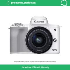 Canon EOS M50 & EF-M 18-55mm f3.5-5.6 IS STM - White