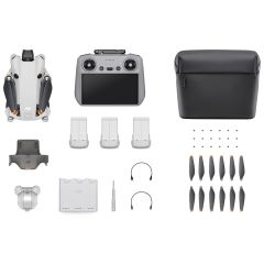 DJI Mini 4 Pro & RC 2 - Fly More Combo - What's In The Box - flat lay