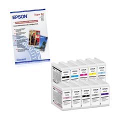 Epson T47A Ink & Premium Semi Gloss Paper Value Kit