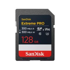 SanDisk Extreme PRO 128GB 300MB/s UHS-II Memory Card - front
