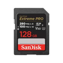 SanDisk Extreme PRO 128GB 280MBs UHS-II - front straight 