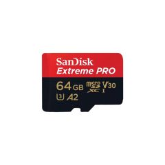 SanDisk MicroSDXC Extreme PRO 64GB 200MB/s UHS-I Memory Card - FRONT 