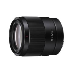 Sony FE 35mm F1.8 Lens - front slant horizontal 