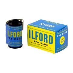 Ilford FP4 Plus Black & White 35mm Film - 36 Exposures - slant in limited 145-year retro packaging 