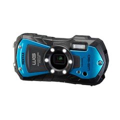 Pentax WG-90 - Blue - front slant macro lights illuminated