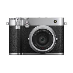 Fujifilm GFX100RF Compact Medium Format Digital Camera - Silver - front straight 
