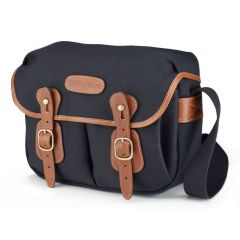 Billingham Hadley Small Shoulder Camera Bag - Black Canvas / Tan Leather