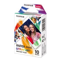 Fujifilm Instax Mini 10 Film - Spray Art - box mockup front slant 