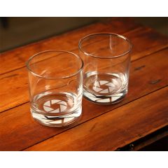 Photogenic Supply Co. Rocks Glass 2x Gift Set - Aperture - lifestyle - setting 