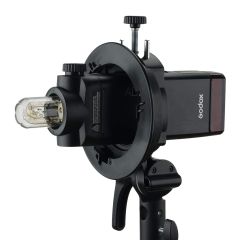 Godox S2 Speedlite Bracket - fitment example (FLASH NOT INCLUDED)