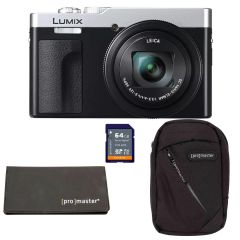 Panasonic Lumix TZ99 Digital Compact Camera - Silver/Black - ProMaster Kit