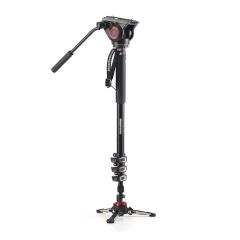 Manfrotto XPRO 4-Section Alu Video Monopod with Fluid head & FLUIDTECH Base